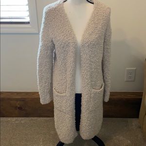 Rachel Zoe popcorn fuzzy cardigan sweater.